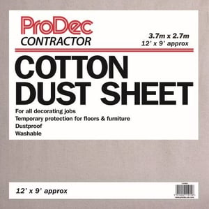 ProDec 12 x 9 Cotton Contract Dust Sheet