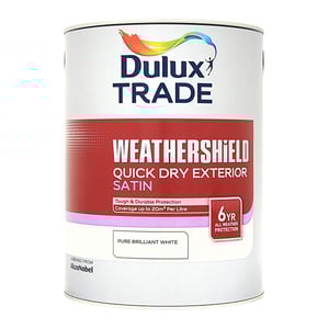 Dulux Weathershield Quick Dry Satin Pure Brilliant White