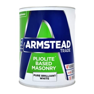 Armstead Trade Pliolite Based Masonry Paint Brilliant White 5L