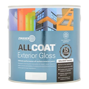 Zinsser Allcoat Exterior Gloss Solvent Based White