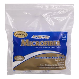 Arroworthy 9/16" Nap Jumbo Microfiber 4 inch Mini Roller 3 Pack