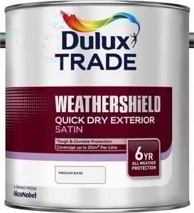 Dulux Trade Weathershield Quick Drying Exterior Satin Tinted Colour Match