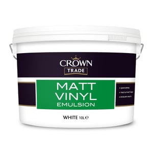 Crown Trade Vinyl Matt White 10L