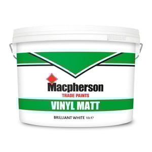 Macpherson Trade Vinyl Matt Paint Brilliant White 10L