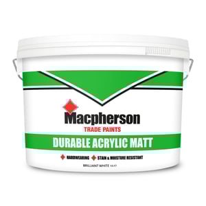 Macpherson Trade Durable Acrylic Matt Brilliant White 10L