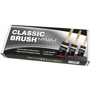 Arroworthy Classic Contractor Semi-Oval Angled Brush Set 3 Pack