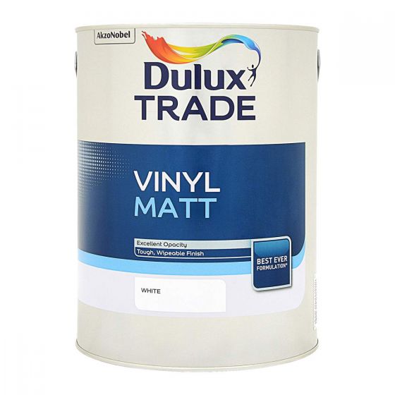 Dulux Trade Vinyl Matt White Paint | The Paint Shed