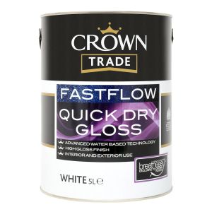 Crown Trade Fastflow Quick Dry Gloss White 1L