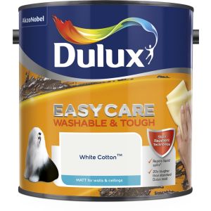 Dulux Easycare Washable and Tough Matt White Cotton 2.5L