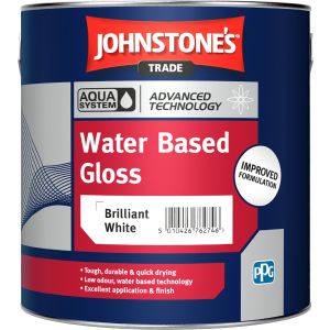 Johnstone's Trade Aqua Water Based Gloss Brilliant White 2.5L