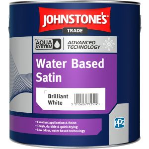 Johnstone's Trade Aqua Water Based Satin Brilliant White 2.5L