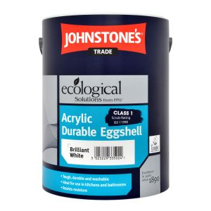 Johnstone's Trade Acrylic Durable Eggshell Brilliant White 5L