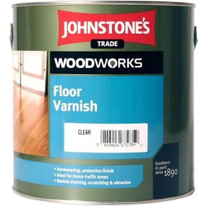 Johnstone's Trade Floor Varnish Satin Clear 2.5L