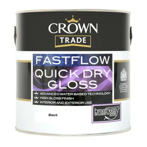 Crown Trade Fastflow Quick Dry Gloss Black 1L