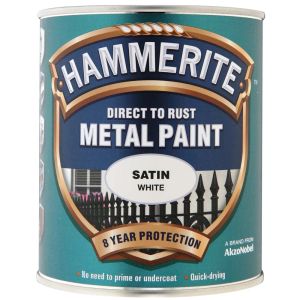 Hammerite Smooth Metal Paint Satin White