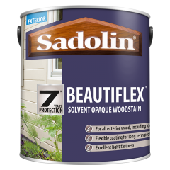 Sadolin Beautiflex Solvent Opaque Woodstain Tinted Colours 2.5L