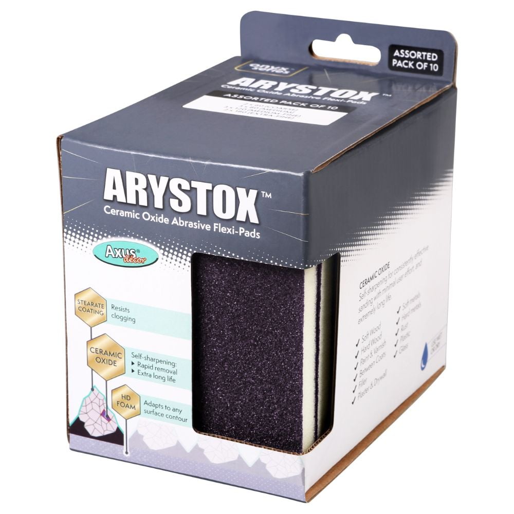 Axus Arystox Ceramic Oxide Abrasive Flexi Pads Assorted 10 Pack