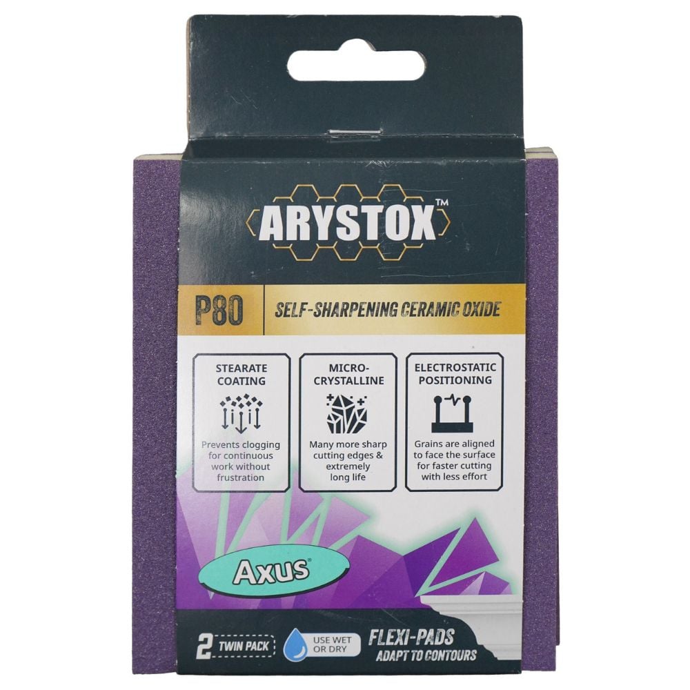 Axus Arystox Ceramic Oxide Abrasive Flexi Pads 2 Pack