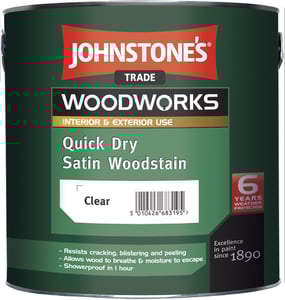 Johnstone's Trade Quick Dry Satin Woodstain Ready Mixed Colours