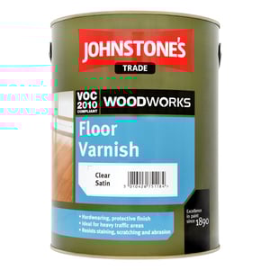 Johnstone's Trade Woodworks Floor Varnish Satin Clear