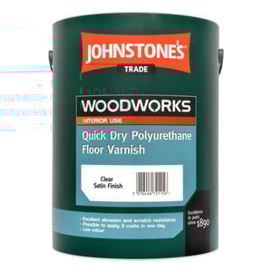 Johnstone's Trade Woodworks Quick Dry Polyurethane Floor Varnish Satin