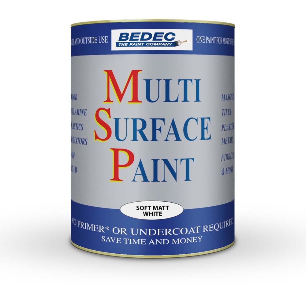 Bedec Unisex White Msp Multi Surface Paint Matt - 750 Ml