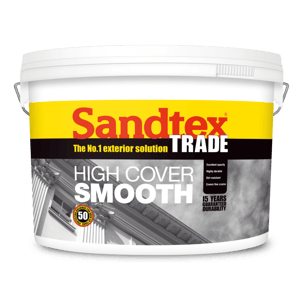 Sandtex Trade High Cover Smooth Masonry Brilliant White 10L