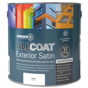 Zinsser Allcoat Exterior Solvent Based Satin White