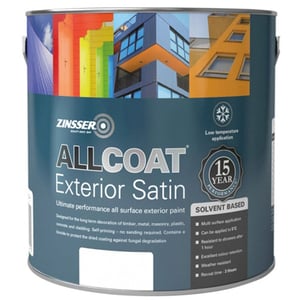 Zinsser Allcoat Exterior Solvent Based Satin Black