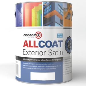 Zinsser Allcoat Exterior Water Based Satin Black